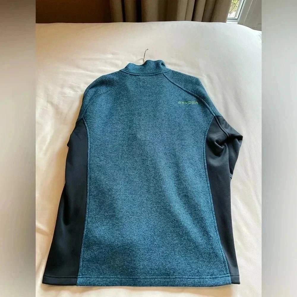 Spyder Half Zip Blue and Green Jacket Size XL - Picture 3 of 6